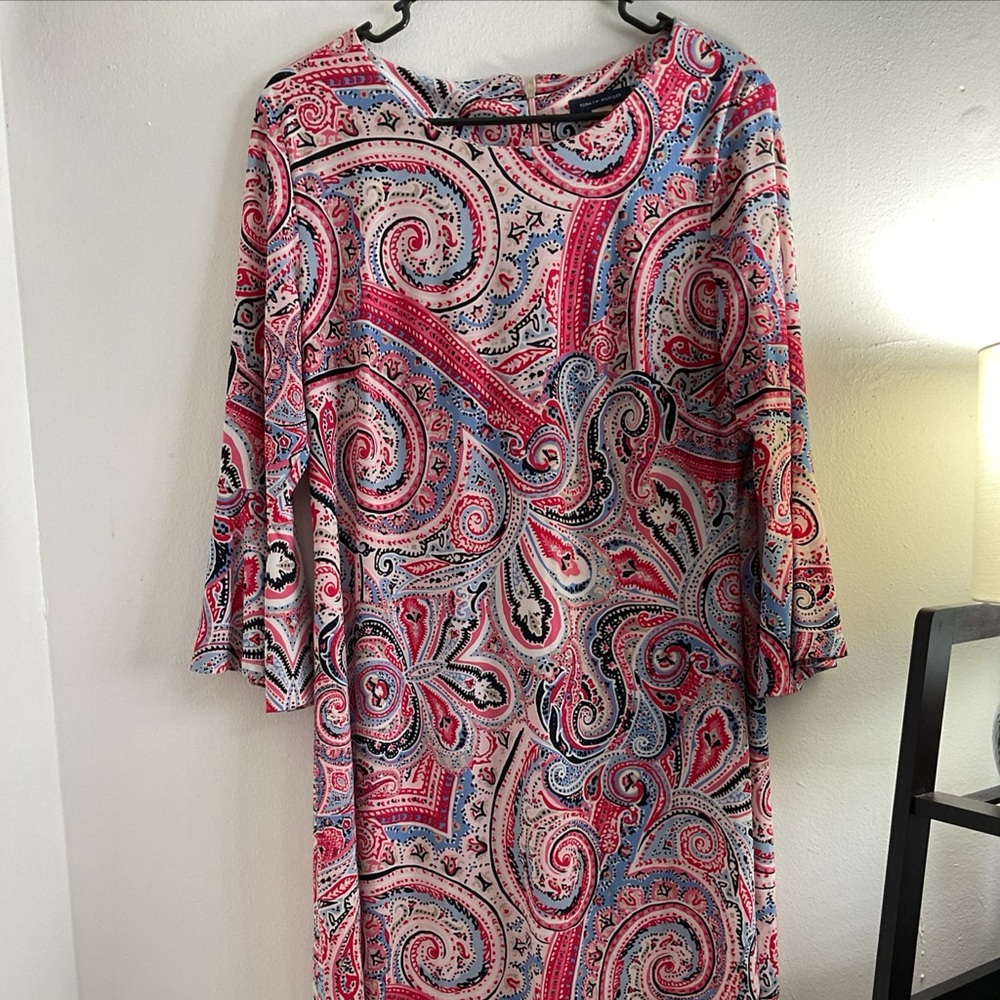 Tommy Hilfiger Pink and Blue Paisley Dress